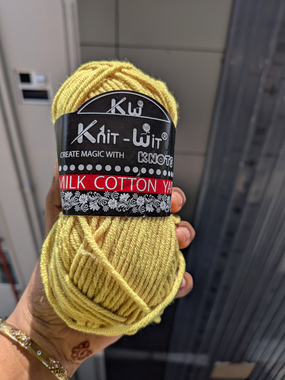 Milk Cotton Yarn  - Pale Mustard Yellow